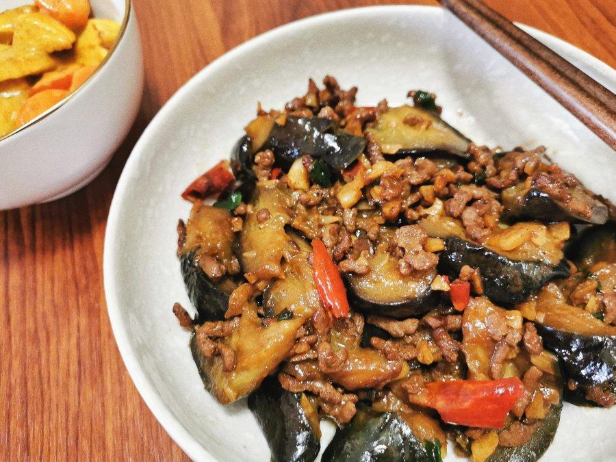红烧肉沫茄子