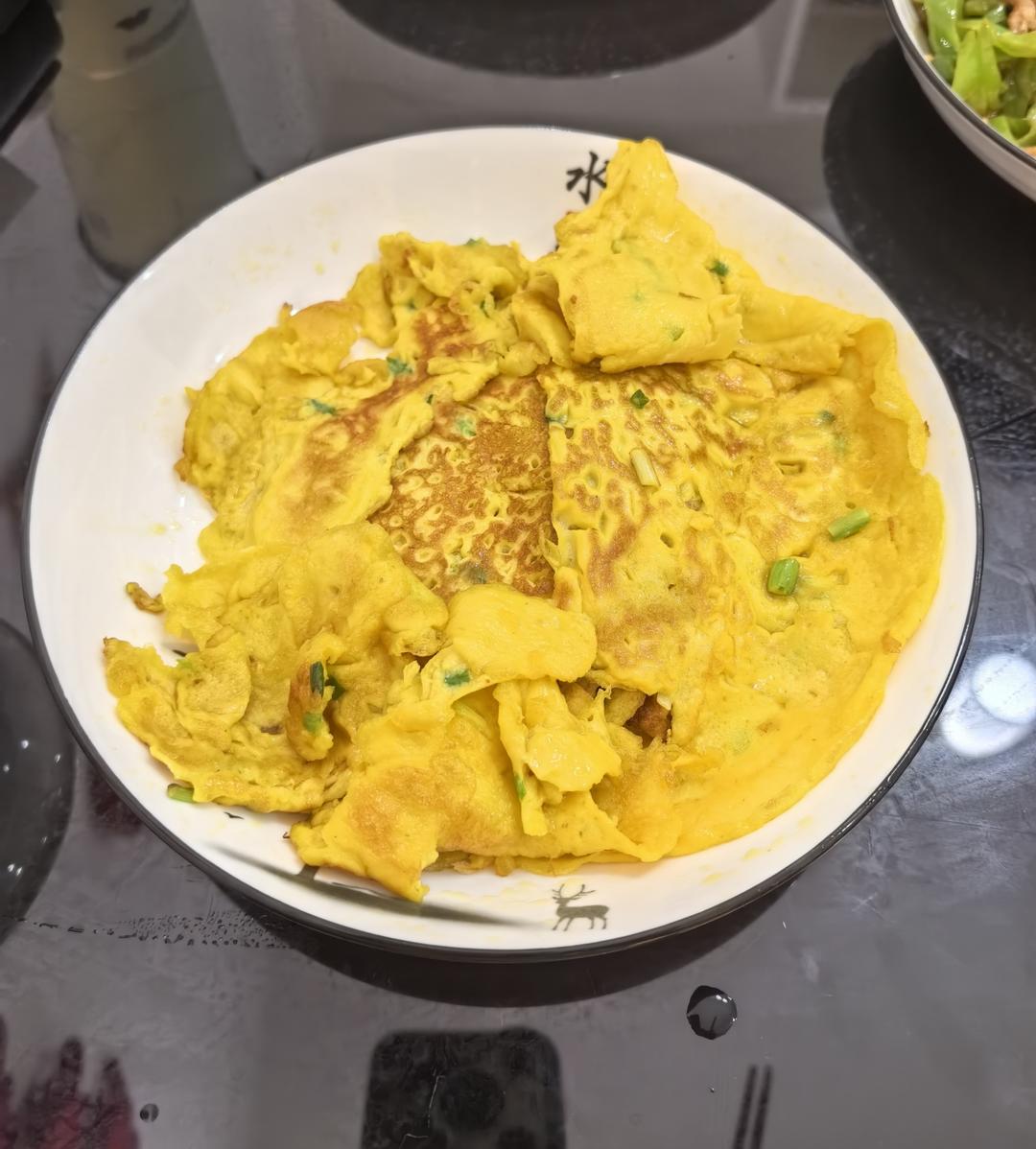 简单快手鸡蛋饼 柔软翻面不破