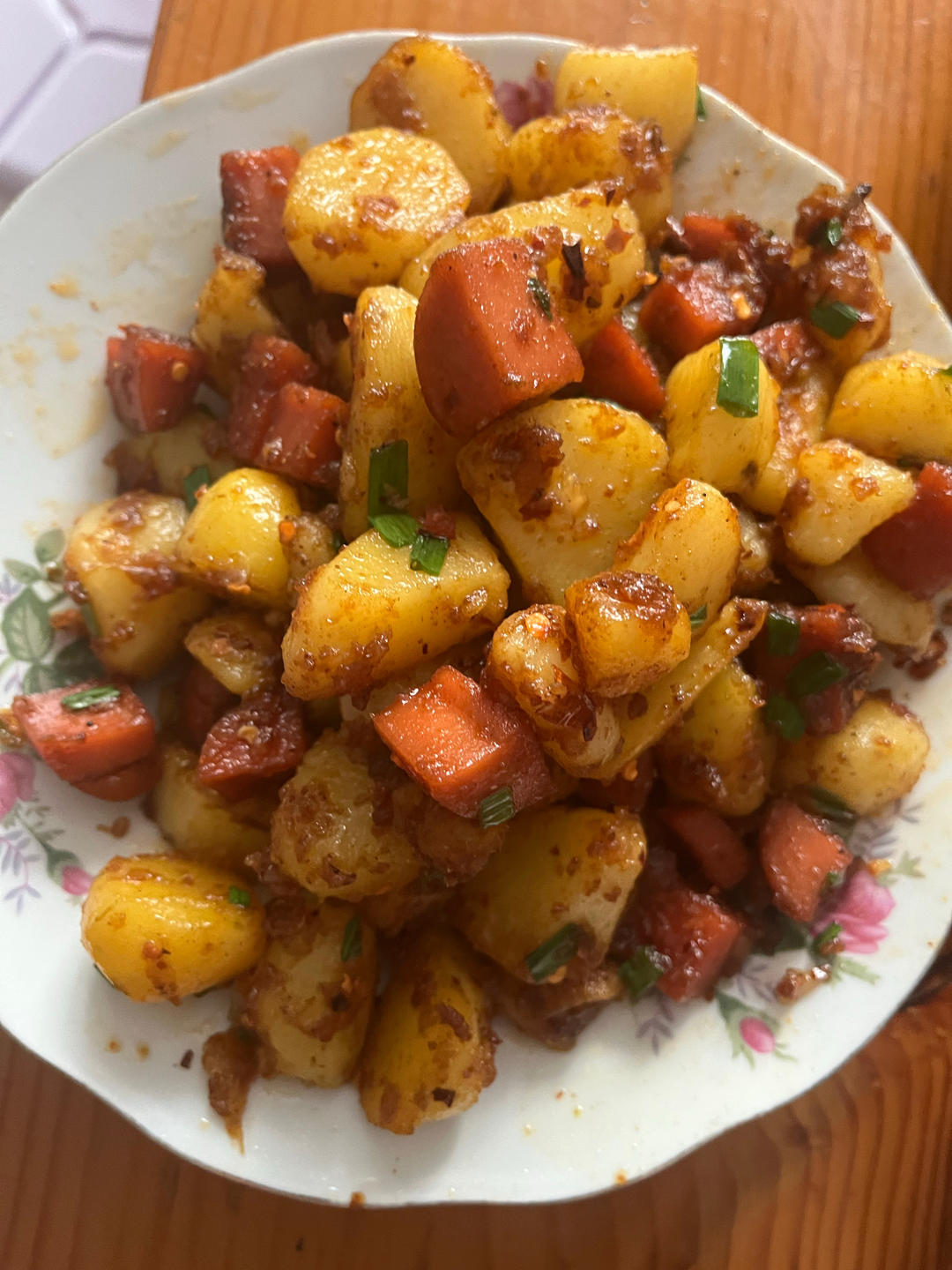 烧烤风味的土豆小香肠