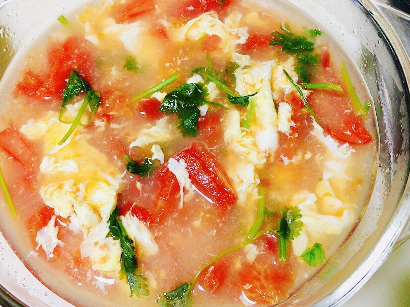 素汤不开油锅烧法：蕃茄蛋汤的做法