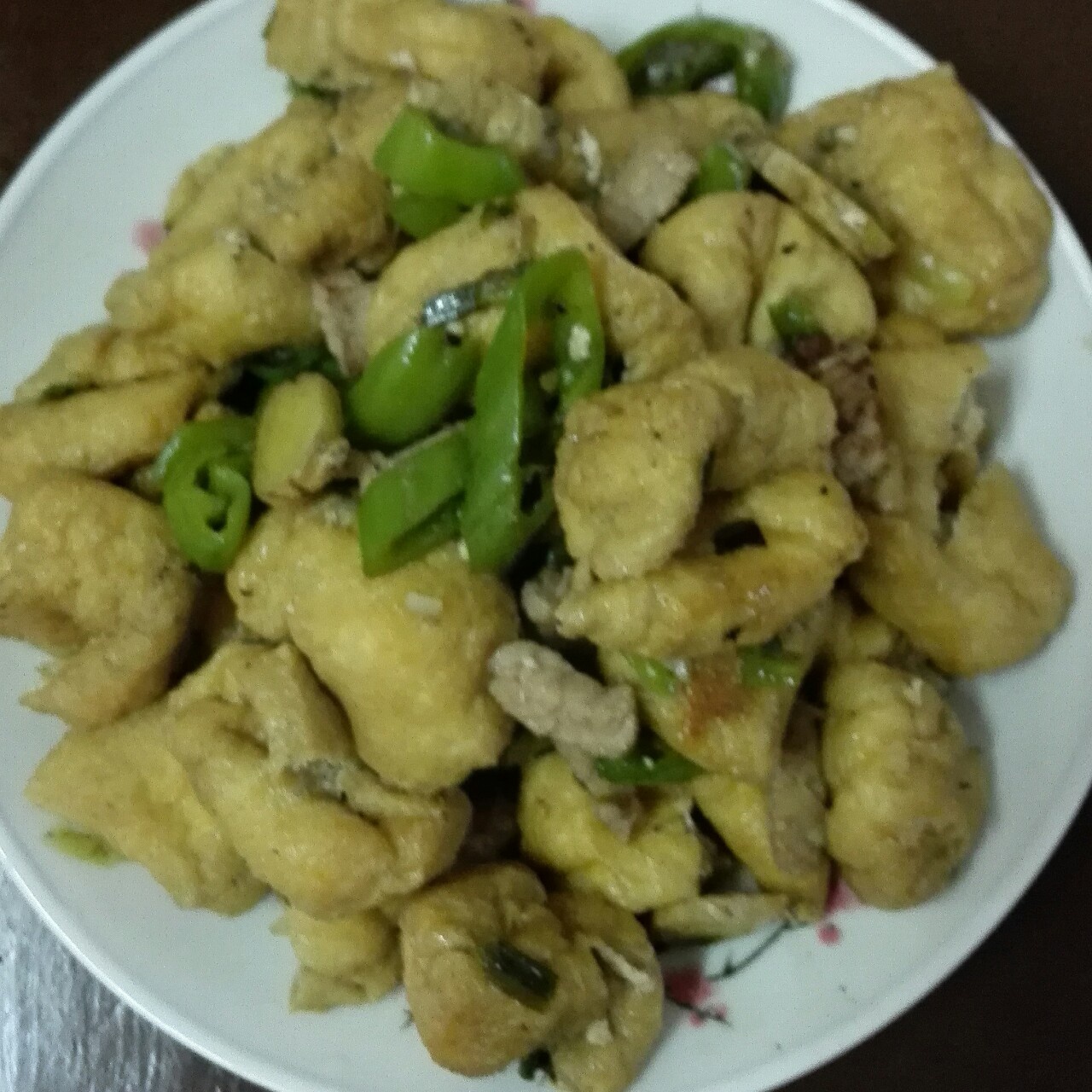 尖椒豆腐泡