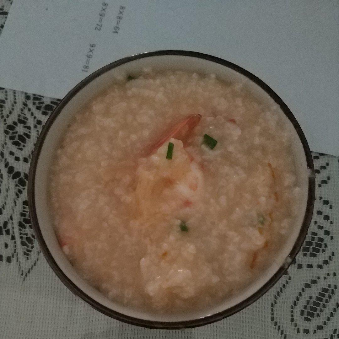 鲜虾干贝粥