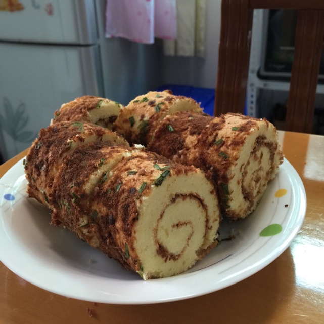 香葱肉松蛋糕卷