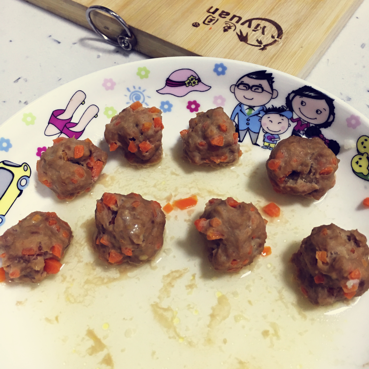 宝宝辅食之——【胡萝卜肉丸】（蒸制）