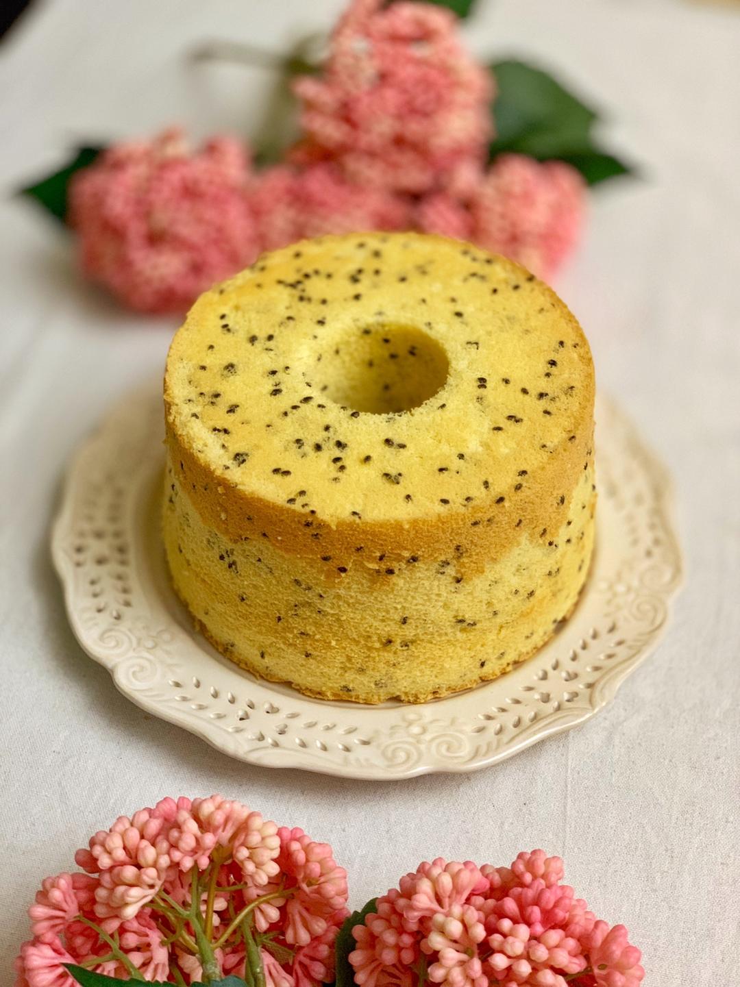 黑芝麻戚风蛋糕八寸的做法