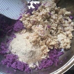 紫薯燕麦麸皮饼（无添加）的做法 步骤3