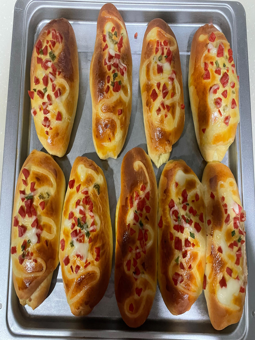 香葱火腿肉松面包