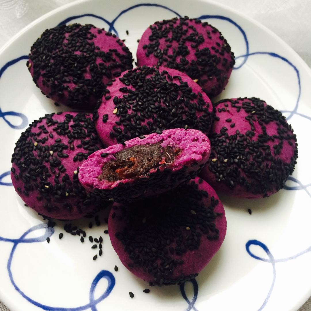 紫薯糯米小饼--超简单烤箱版