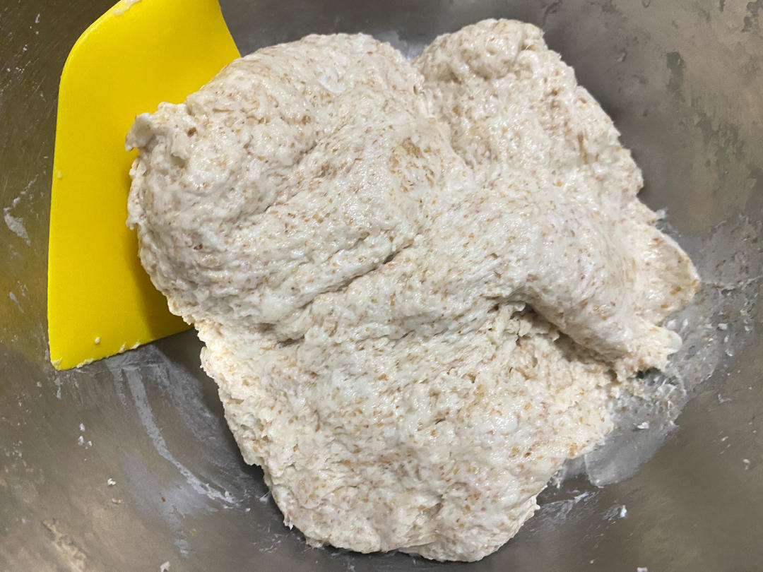 减脂必备，超级简单免揉全麦提子软欧，冷藏发酵大法