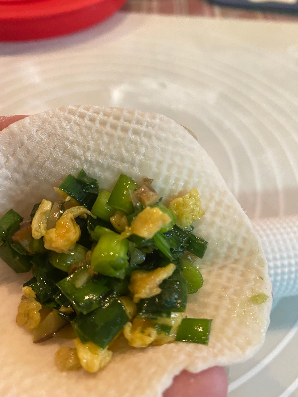 不出水的韭菜鸡蛋饺子