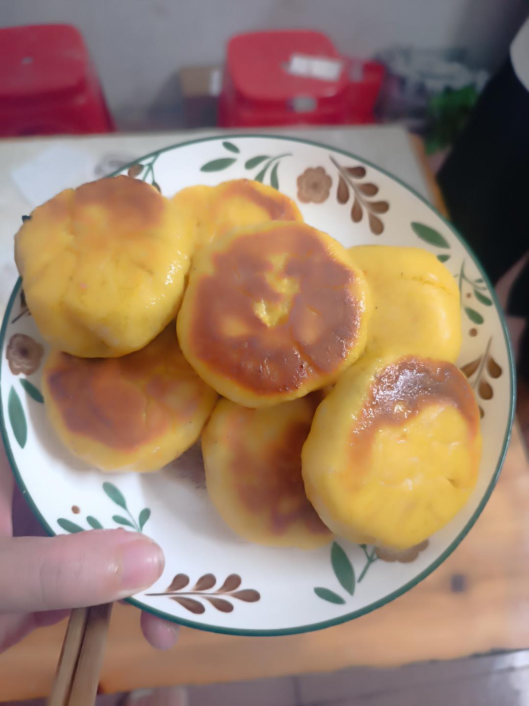堂妈小厨——发面南瓜饼