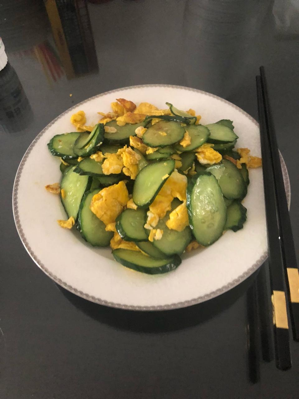 黄瓜炒鸡蛋