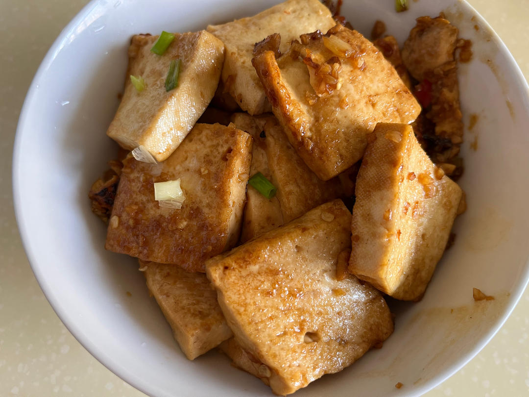 蒜香煎豆腐 炒鸡无敌美味