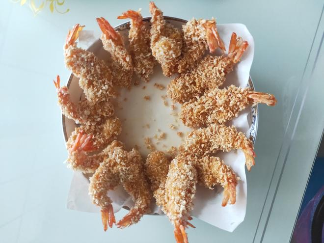酥炸凤尾虾的做法