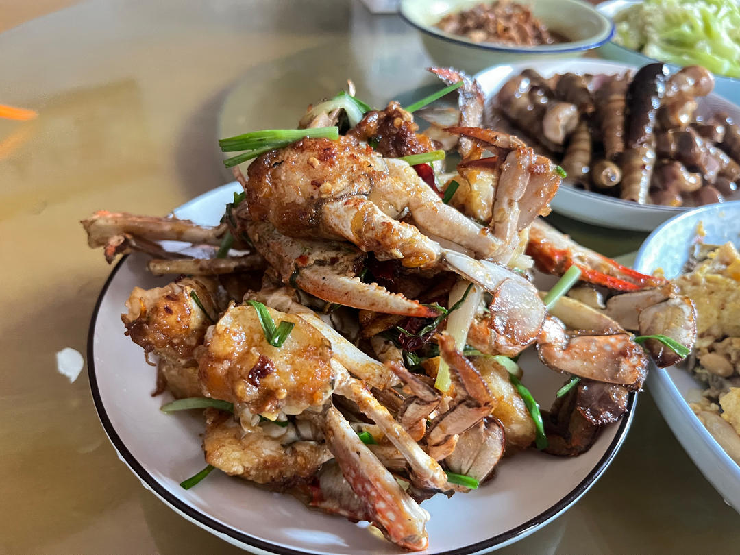 葱姜炒梭子蟹（very easy）