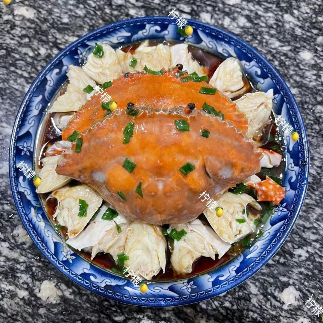 肉末蒸梭子蟹