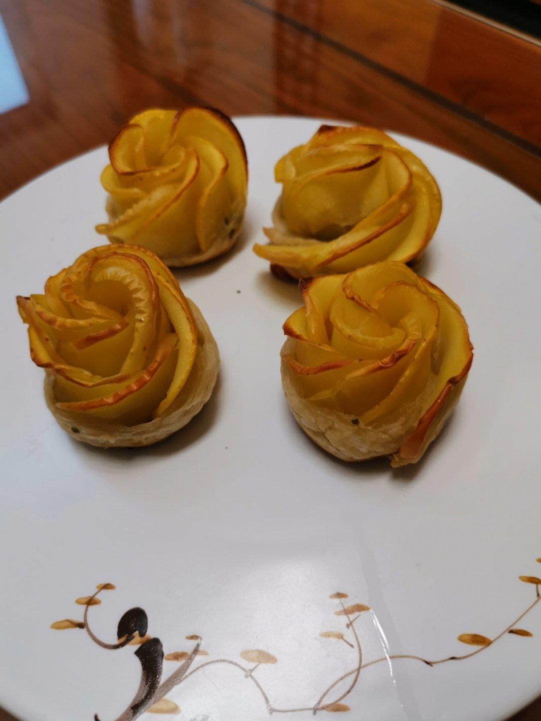 苹果玫瑰塔（手抓饼版）