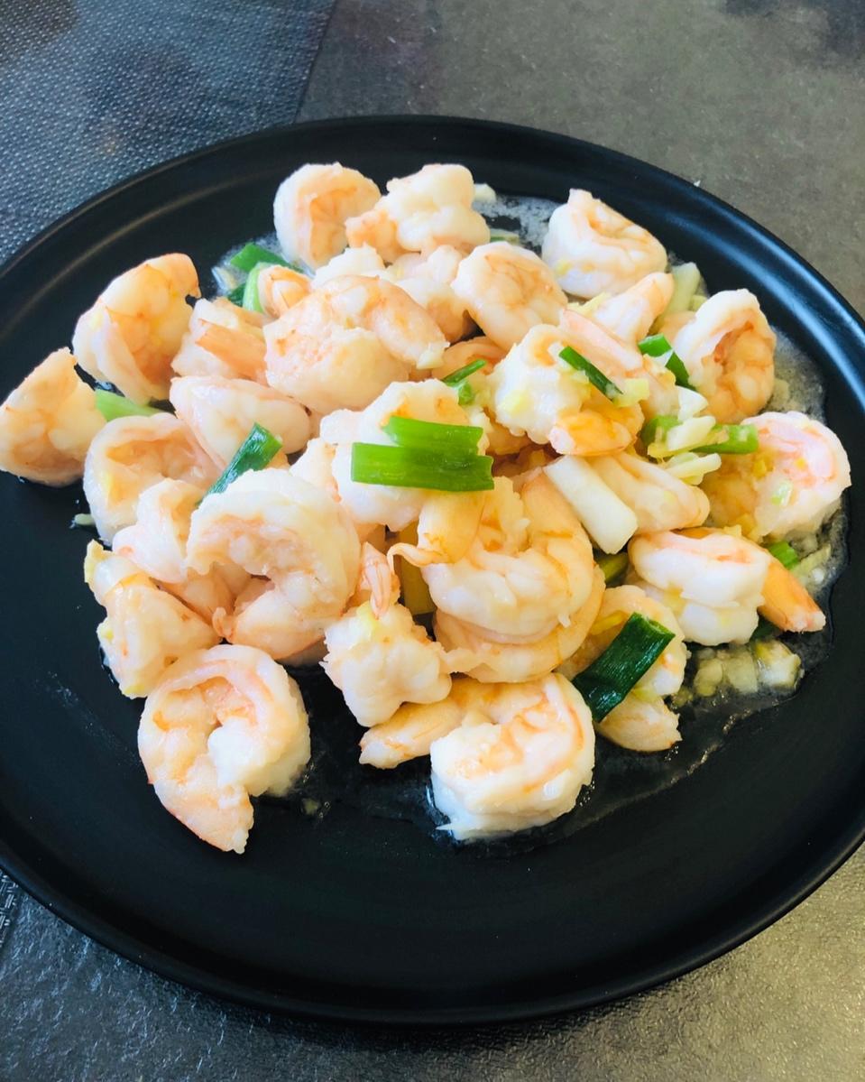 super文涛做的葱爆虾仁