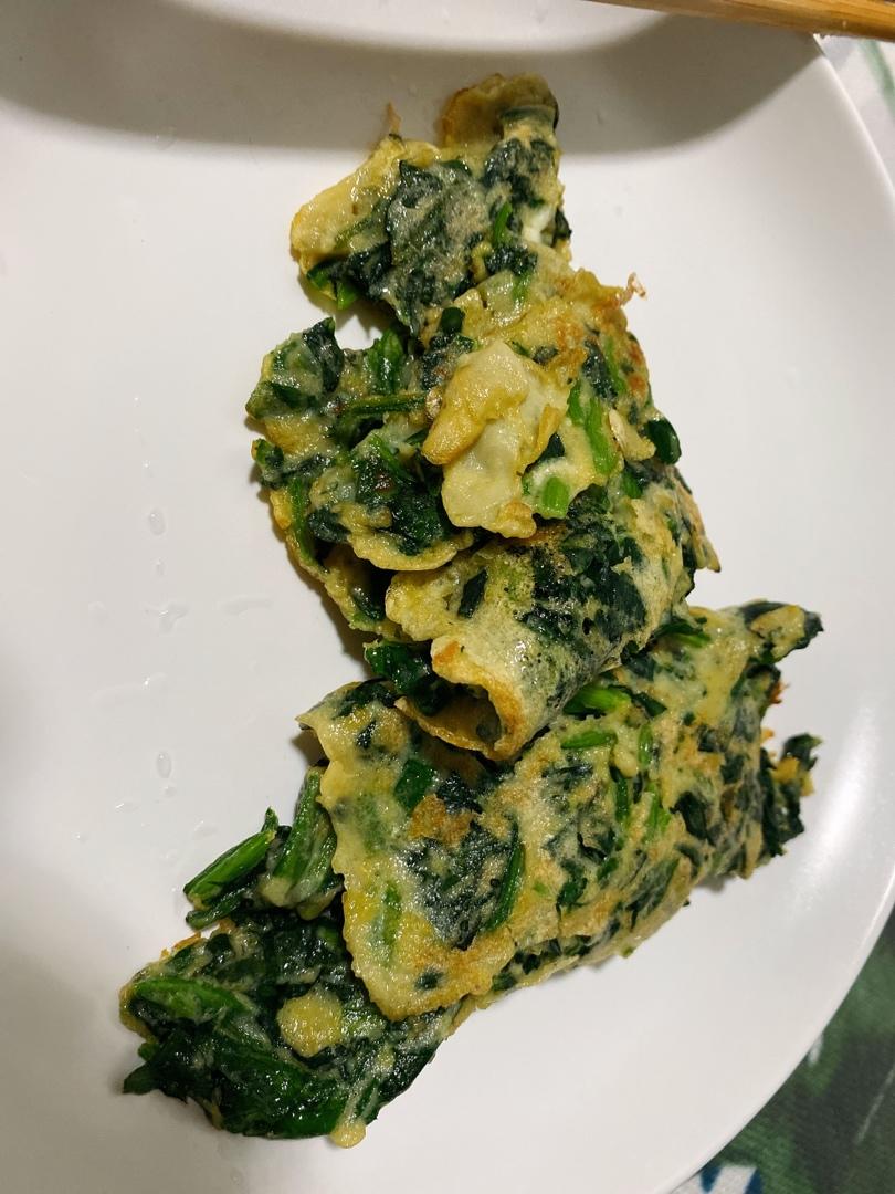 菠菜鸡蛋卷