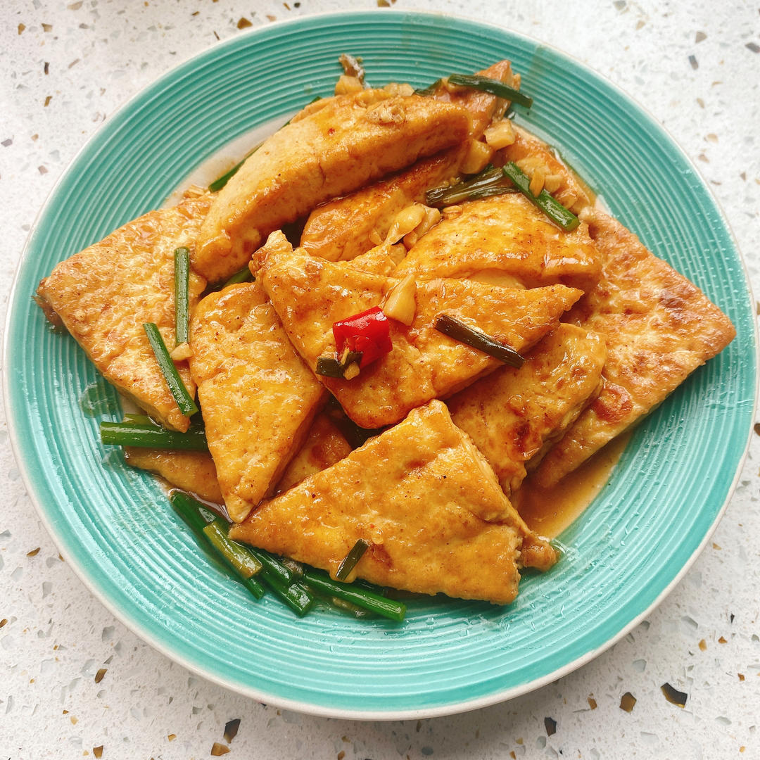 焖煎豆腐
