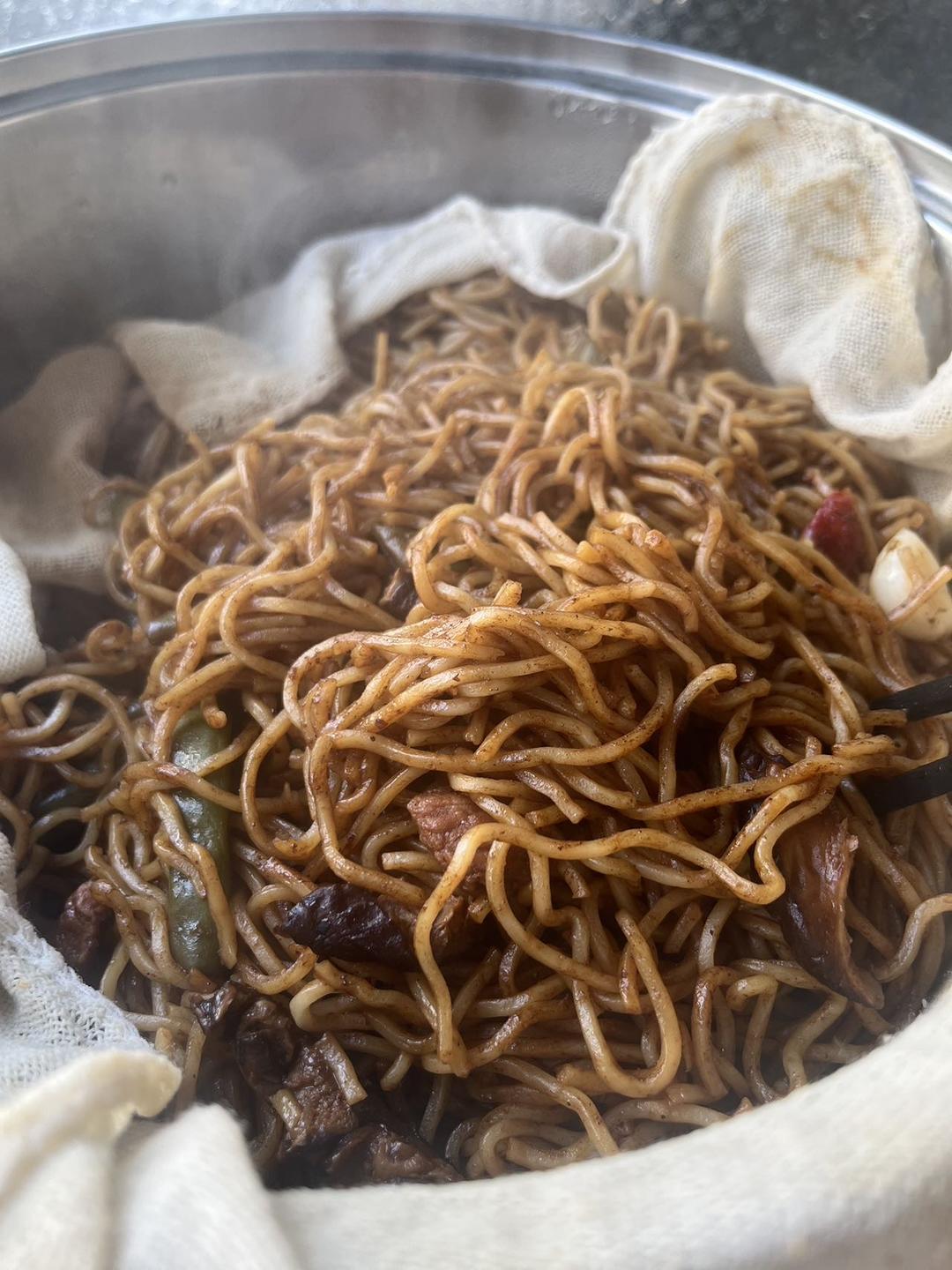 家常卤面（蒸面条）