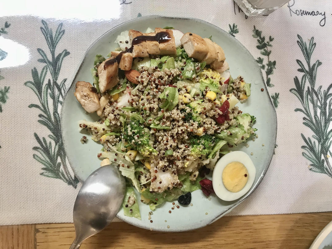 ㊙️高蛋白低热量‼️虾仁鸡胸藜麦沙拉‼️健康百分百