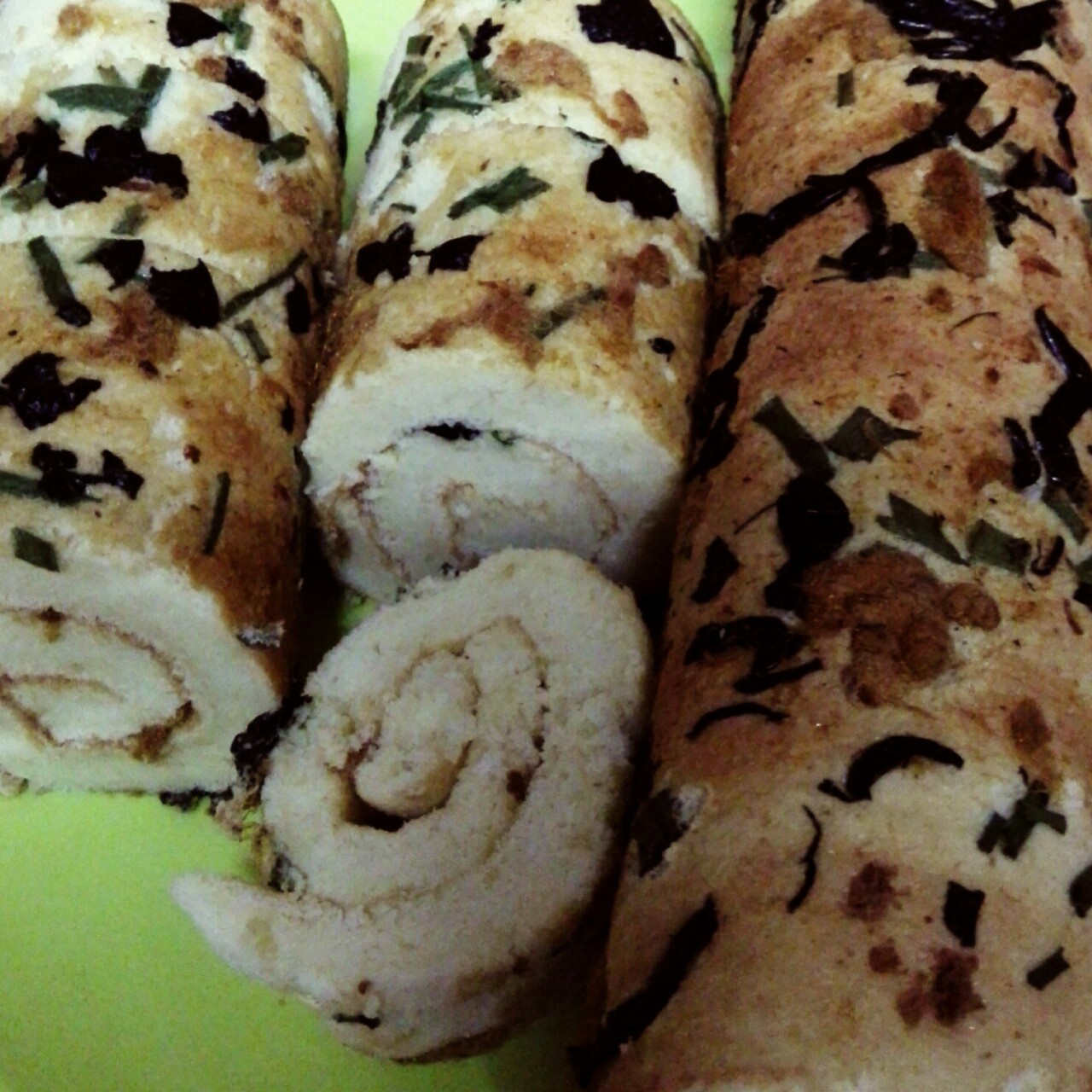 香葱肉松蛋糕卷