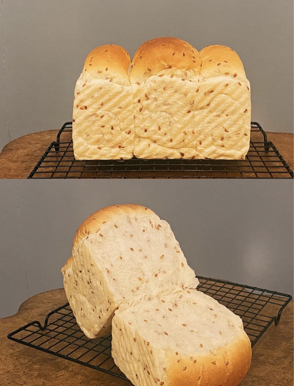 面包｜组织超绵密 亚麻籽牛奶吐司 中种法的做法