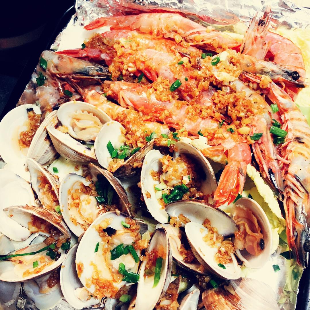 蒜蓉海鲜蔬菜大咖