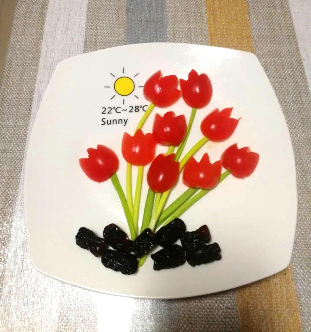 果蔬拼盘盘饰摆盘(柚子盘花)