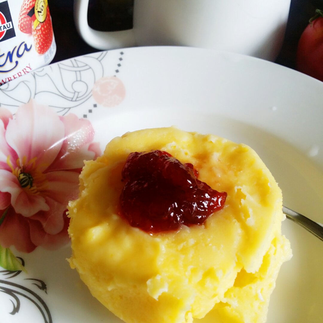 懒人食|1分钟微波炉柠檬酸奶小蛋糕（无油低脂版）