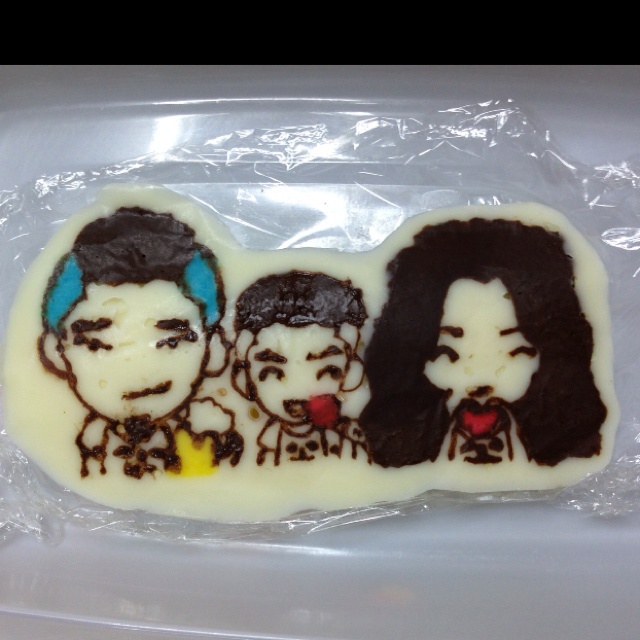 巧克力转印法做巧虎蛋糕