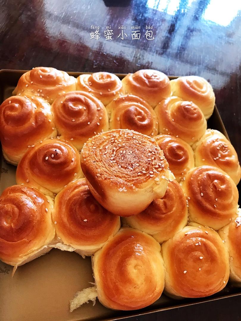 蜂蜜脆底小面包（无黄油、手揉版）