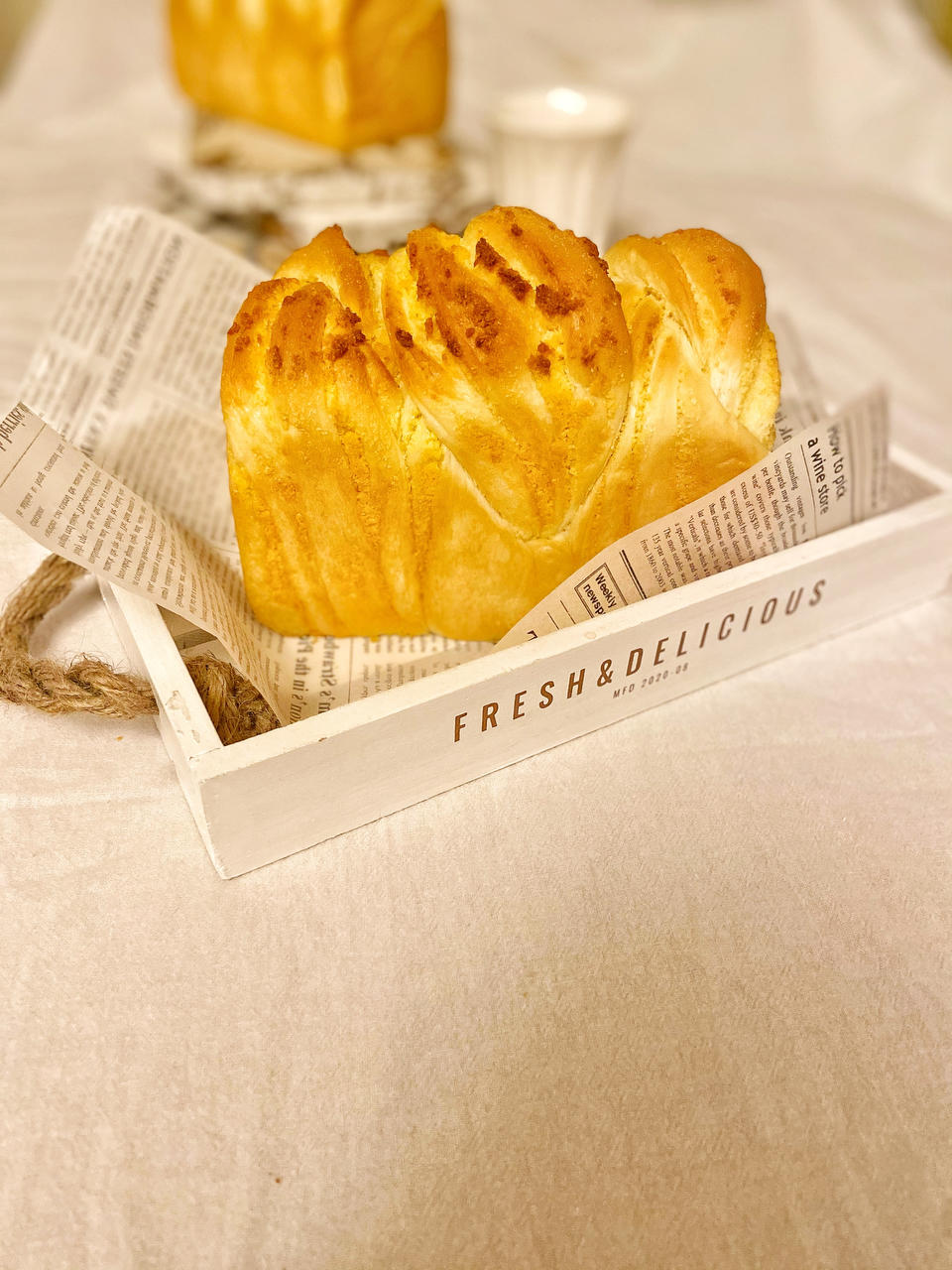 椰蓉满满吐司！幸福的味道。