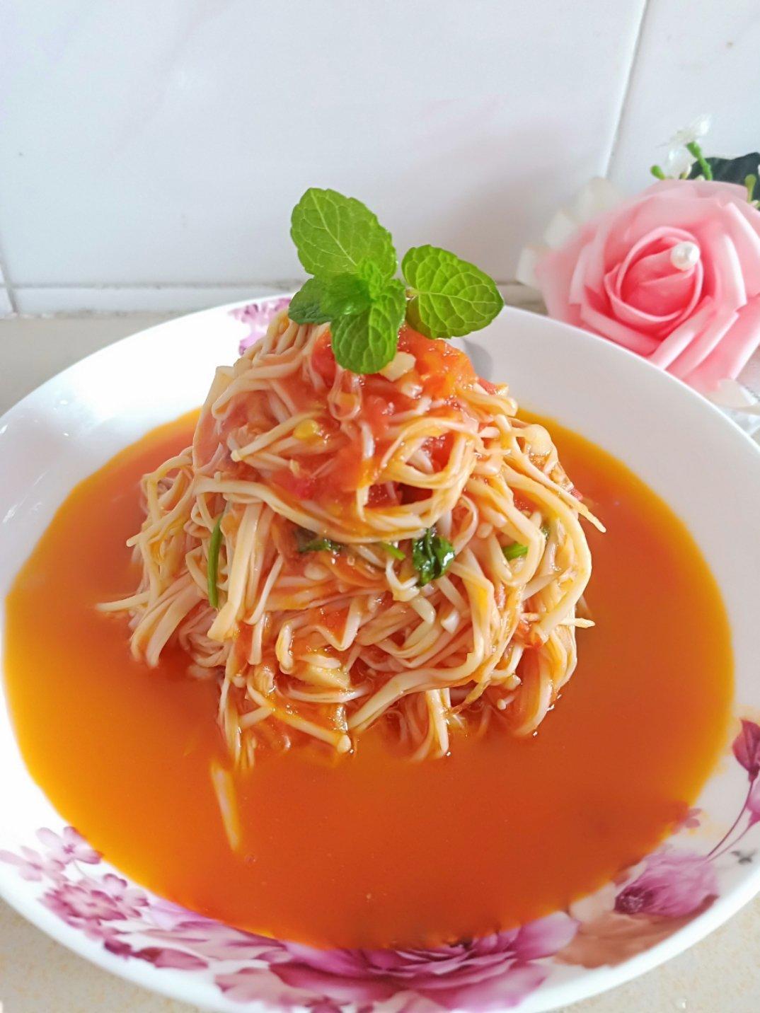 开胃茄汁金针菇