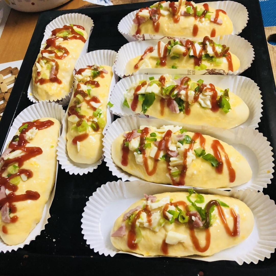 香葱火腿肉松面包