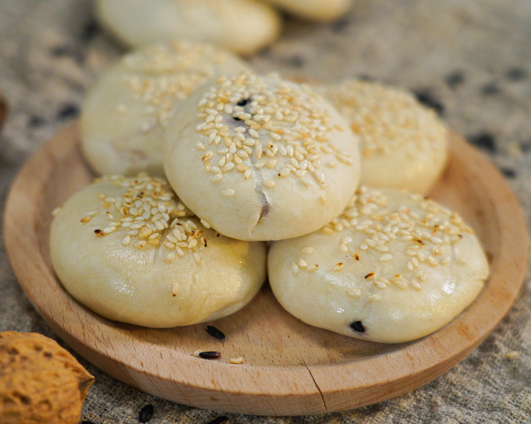 黑米核桃饼的做法