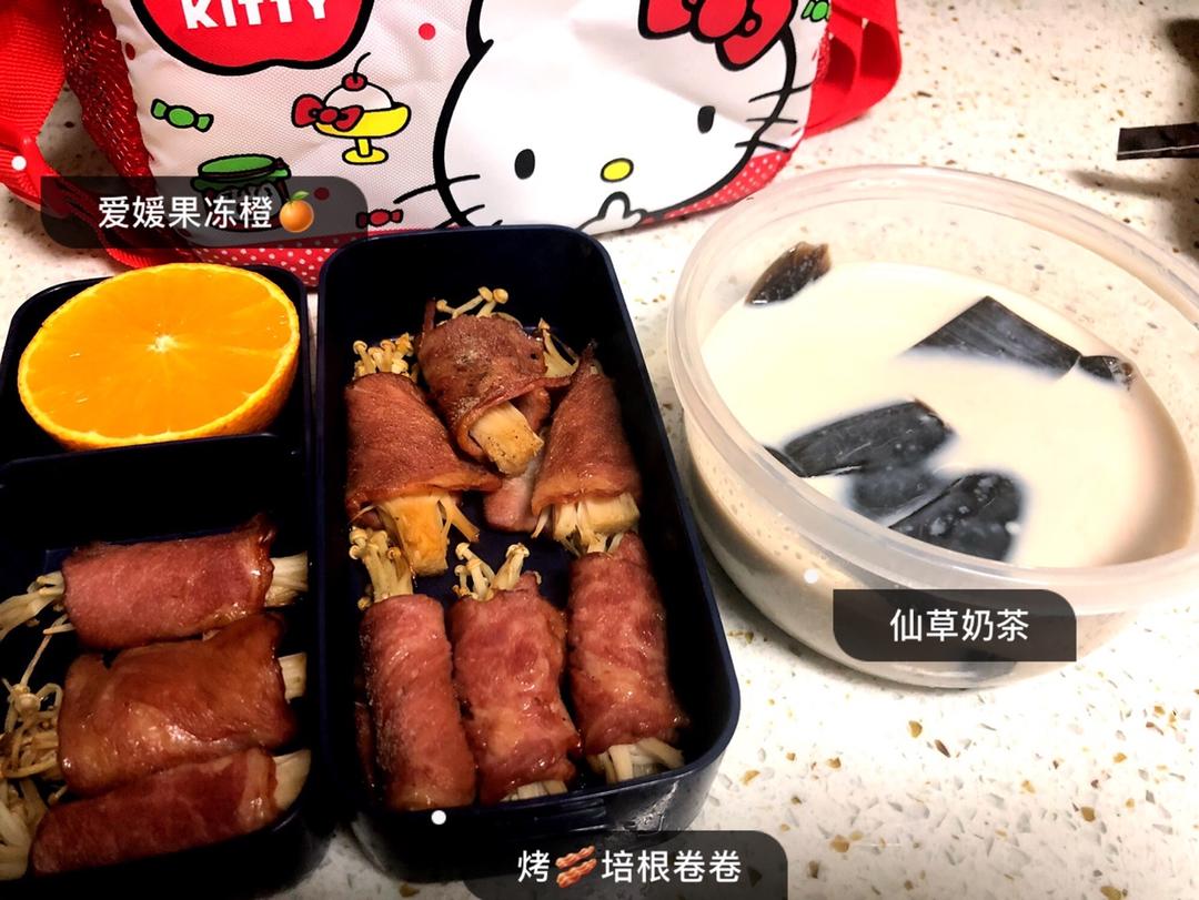 香烤培根金针菇卷