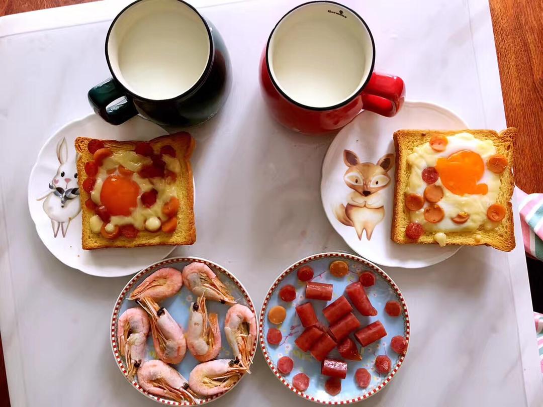 吐司太阳蛋披萨