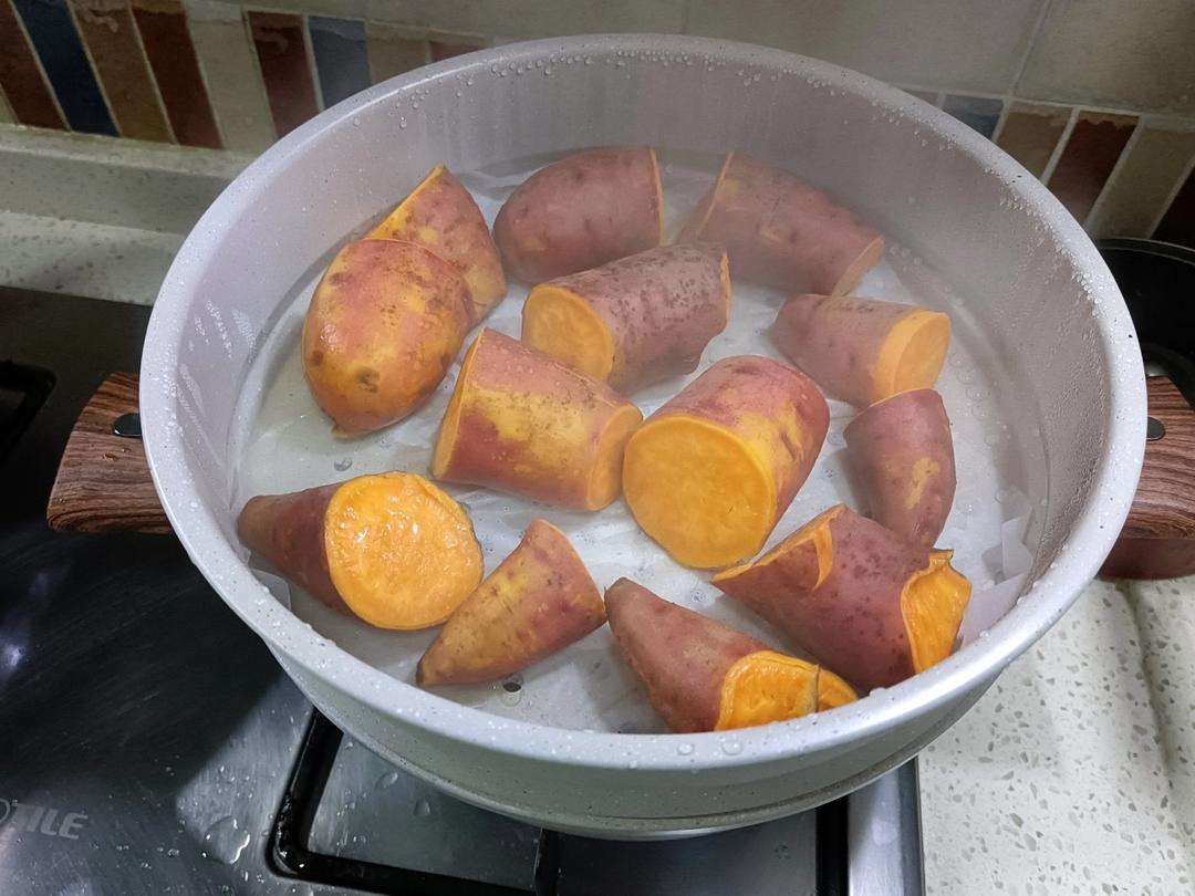 汤团麼麼麼做的蒸红薯