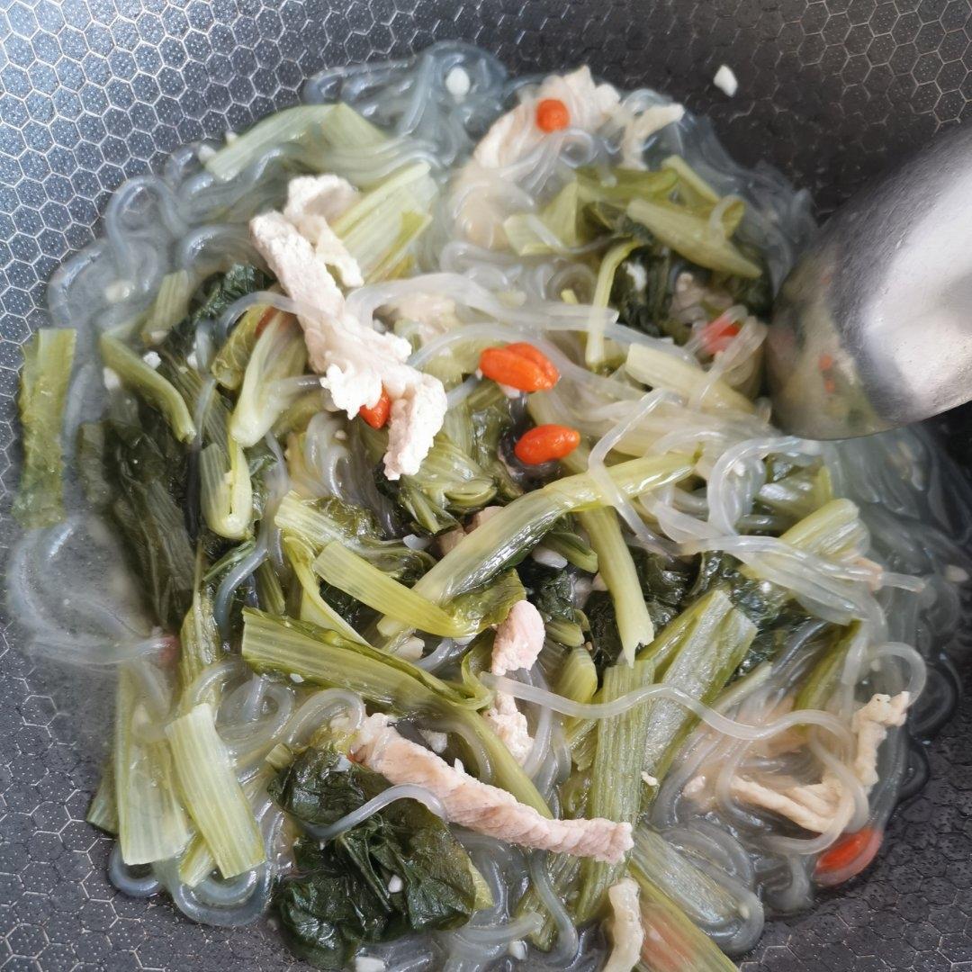 青菜肉片汤/芥菜肉丝汤