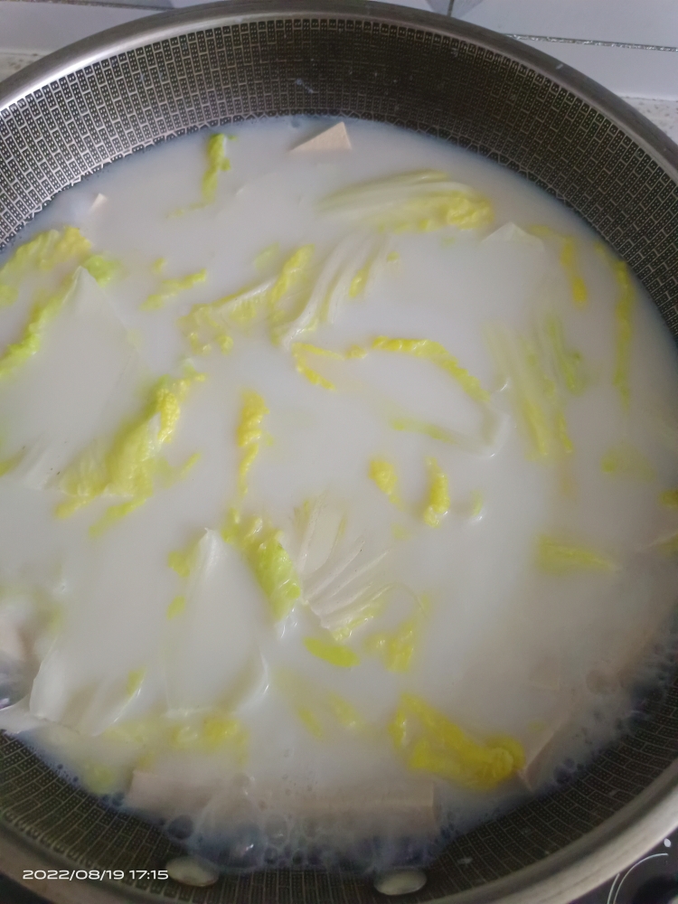 豆腐白菜汤(奶香型)的做法