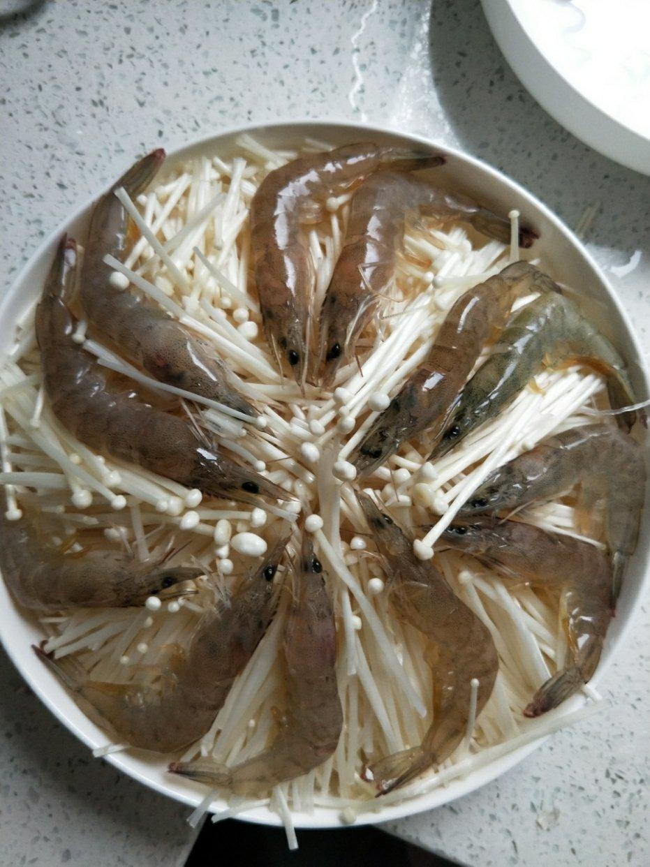 【蒜香蒸虾】有粉丝有金针菇 吃到盘子都刮干净