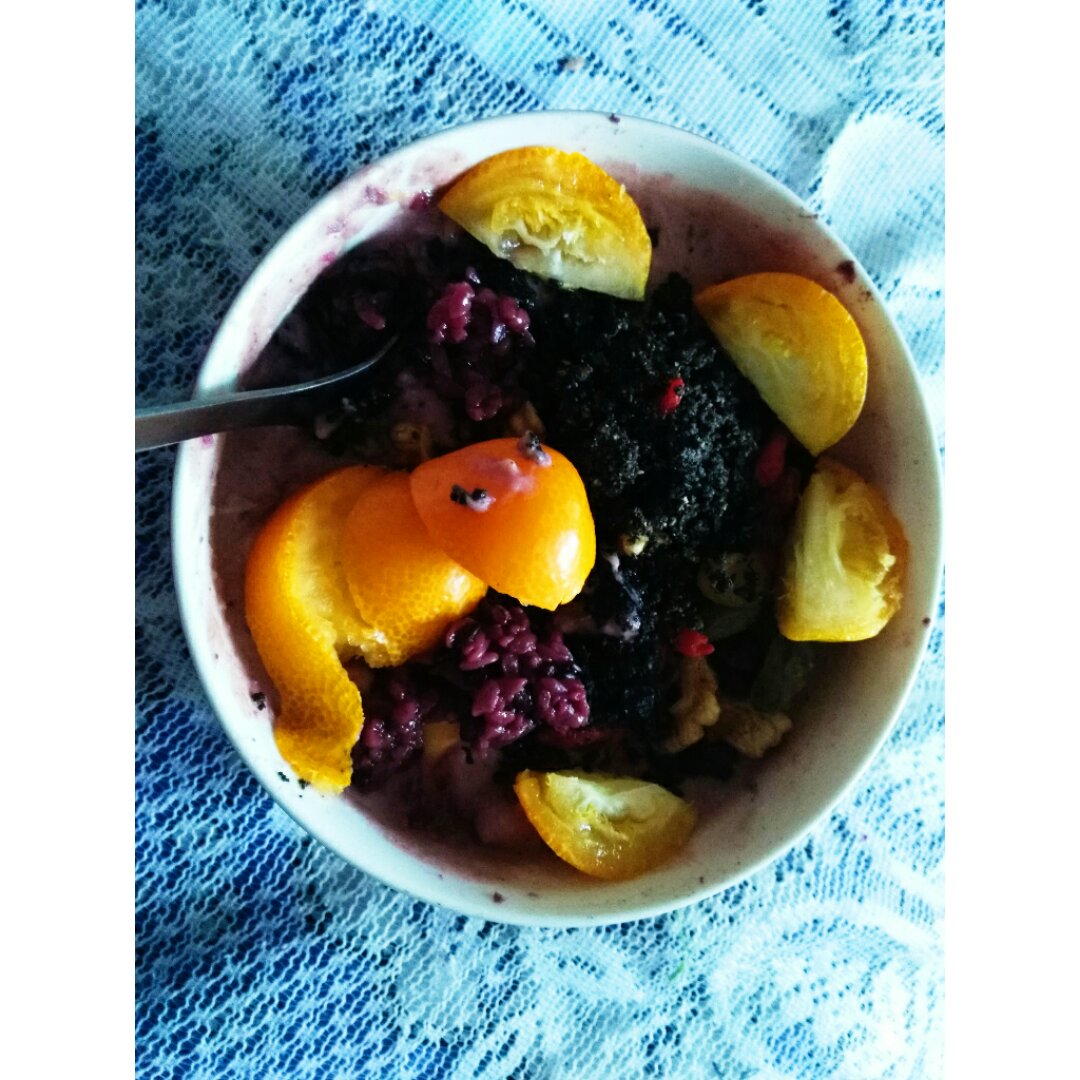 【酸奶果仁紫薯泥】简易甜点 瘦身健胃