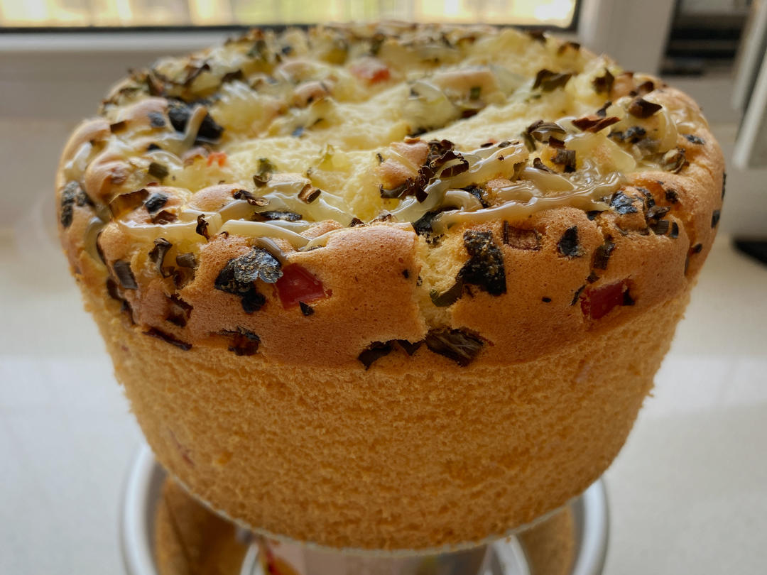 香葱肉松戚风蛋糕6寸