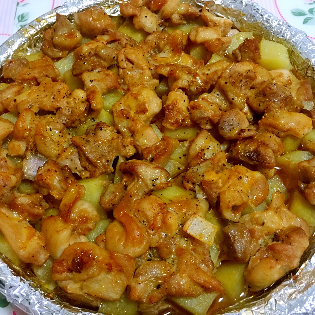 新奥尔良烤鸡腿土豆
