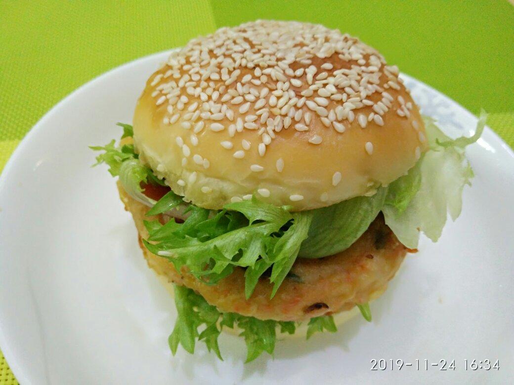 虾肉饼（可做汉堡包）