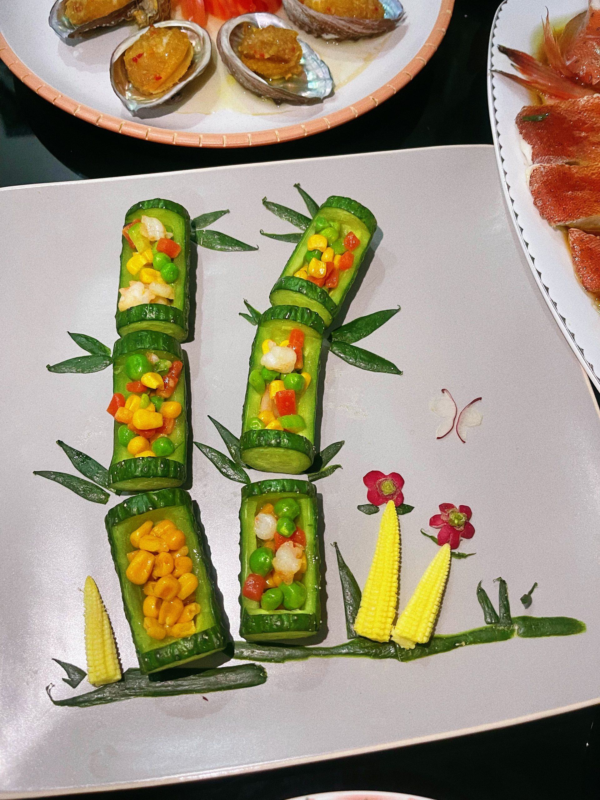 最美年夜饭🎋竹报平安-黄瓜玉米青豆沙拉