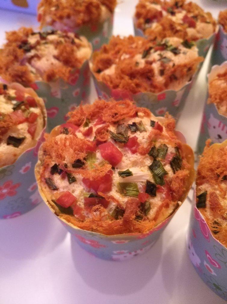 葱香火腿咸蛋糕