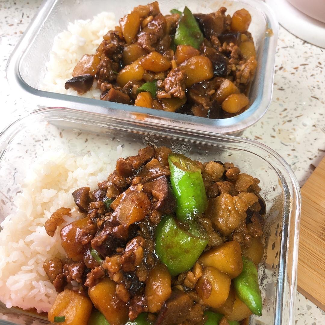 ㊙️香菇土豆肉沫拌饭❗️比外卖还好吃